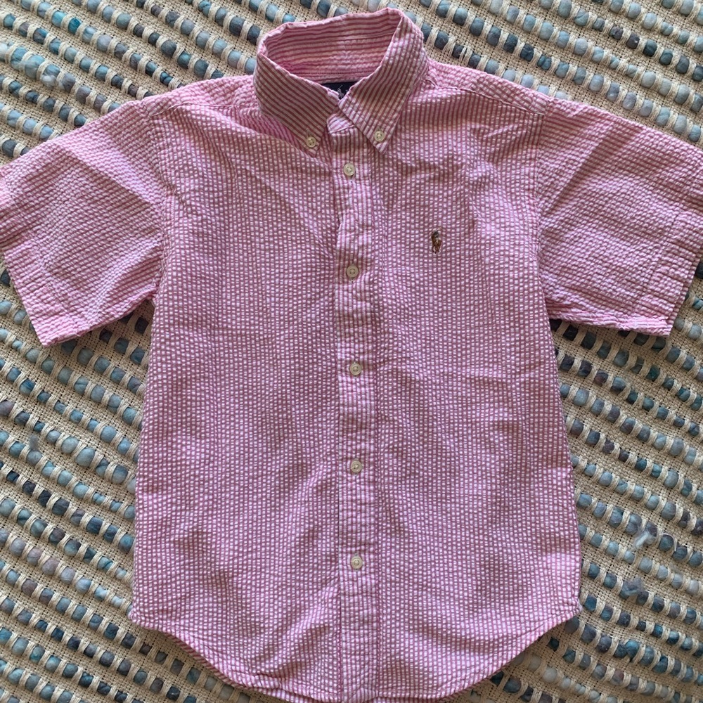 Boy’s Ralph Lauren Seersucker Button Up | Short Sleeve